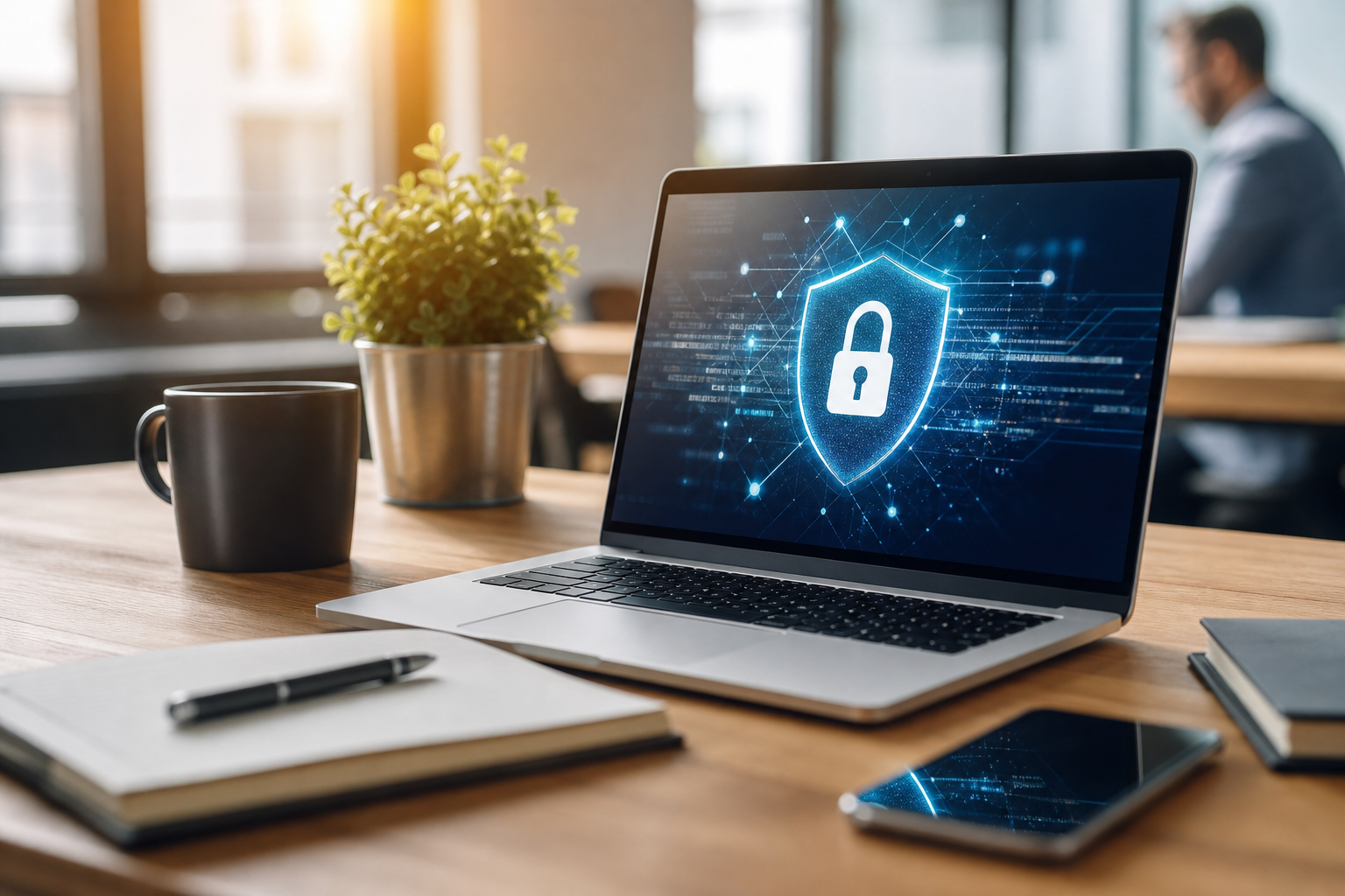 Imagen profesional relacionada con 5 maneras en que la inteligencia artificial puede prevenir fraudes y mejorar la seguridad digital para el blog de demopf.orbyta.digital/
