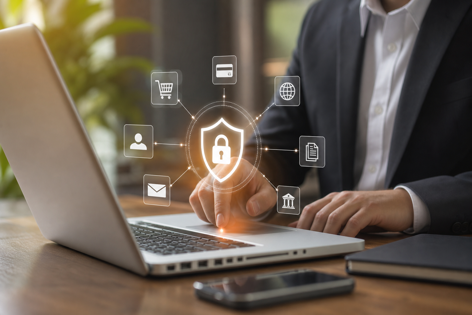 Imagen profesional relacionada con 5 maneras en que la inteligencia artificial puede prevenir fraudes y mejorar la seguridad digital para el blog de demopf.orbyta.digital/